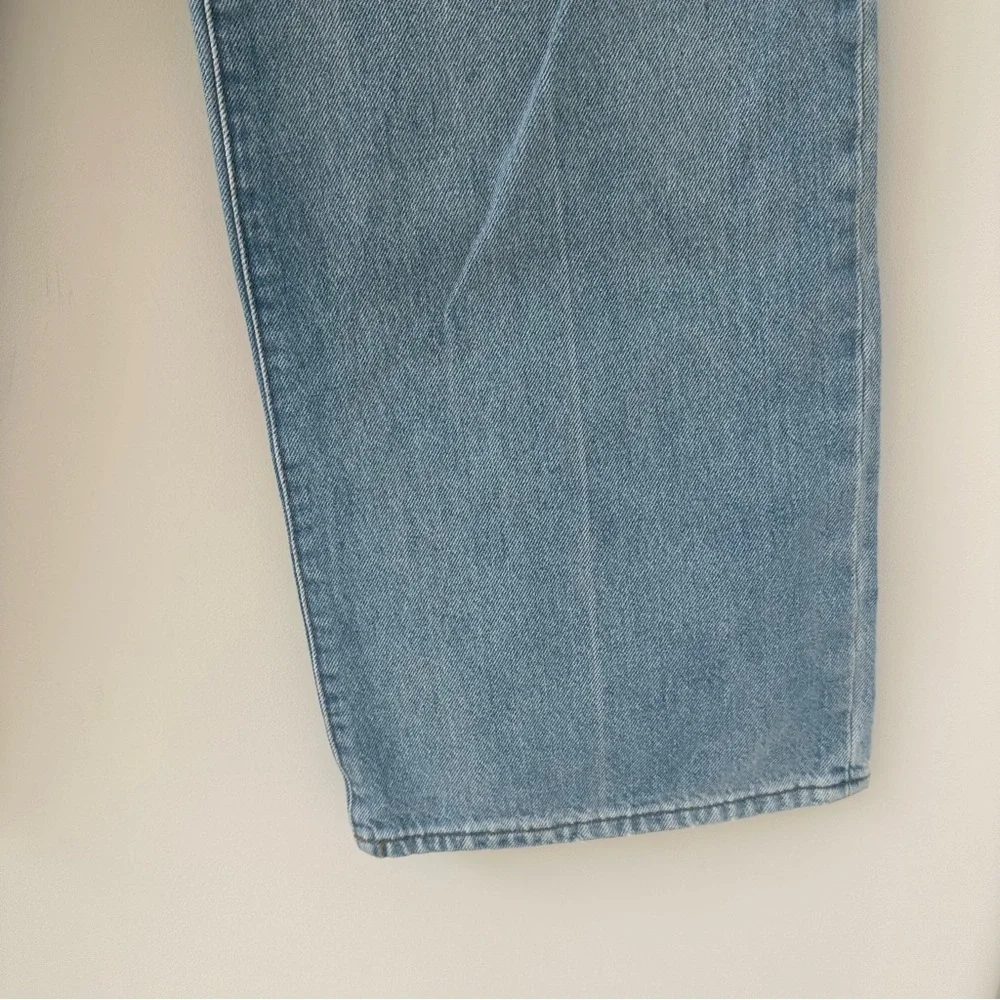 Express Women’s Wide Leg High Rise Jeans Classic Blue Casual Straight Size 4 - Picture 6 of 16
